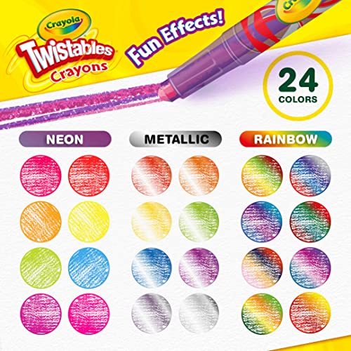 Crayola Twistables Crayons, Fun Effects, Gift for Kids, 24 Count