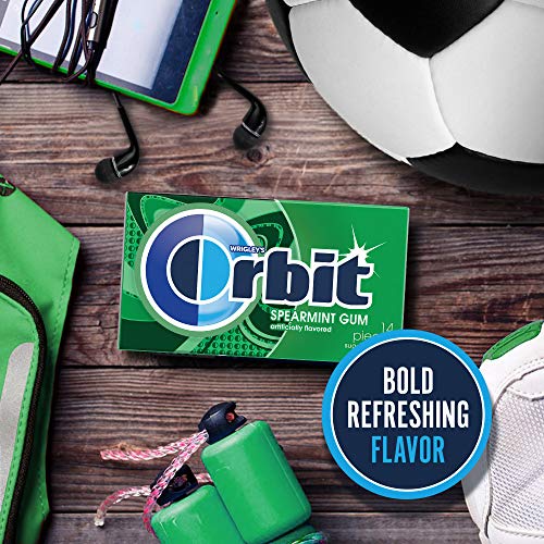 ORBIT Spearmint Sugar Free Back to School Chewing Gum, 3 Ct Packs