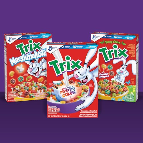 Trix Fruity Breakfast Cereal, 6 Fruity Shapes, Whole Grain, Family Size, 16.1 OZ