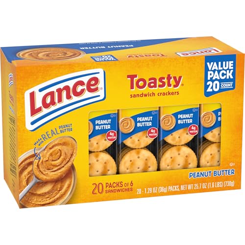 Lance Sandwich Crackers, Captain's Wafer Grilled Cheese, 10 Individual Packs, 6 Sandwiches Each