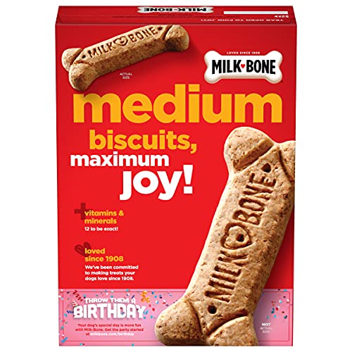 Milk-Bone Original Dog Treats for Medium Dogs, 24 Ounce, Crunchy Biscuit Helps Clean Teeth