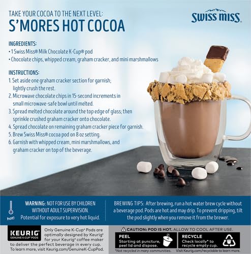 Swiss Miss Milk Chocolate Hot Cocoa, Keurig Single-Serve K-Cup Pods, 44 Count