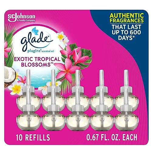 Glade PlugIns Refills Air Freshener, Scented and Essential Oils for Home and Bathroom, Apple Cinnamon, 6.7 Fl Oz, 10 Count