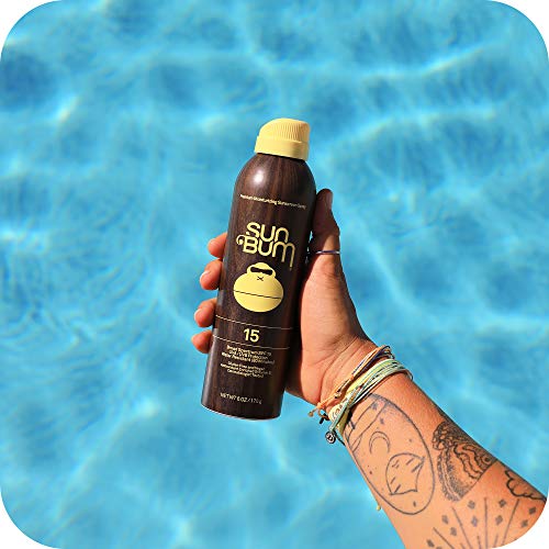 Sun Bum Original SPF 15 Sunscreen Spray |Vegan and Hawaii 104 Reef Act Compliant (Octinoxate & Oxybenzone Free) Broad Spectrum Moisturizing UVA/UVB Sunscreen with Vitamin E | 6 oz