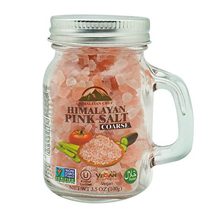 Himalayan Chef Pink Himalayan Salt Coarse Grain, Plastic Jar - 5 lbs. For Refill Grinders