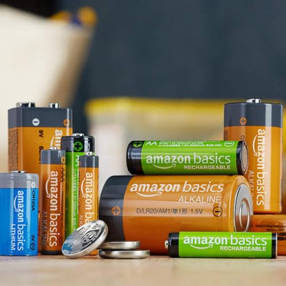 Amazon Basics 4-Pack C Cell Alkaline All-Purpose Batteries, 1.5 Volt, 5-Year Shelf Life