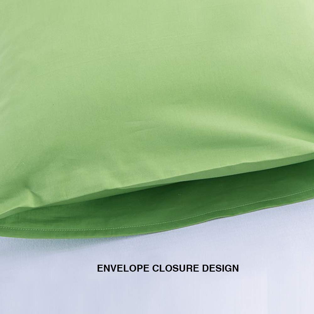 FLXXIE Microfiber Pillow Cases Standard Size, Soft Pillowcases with Envelope Closure, Wrinkle, Stain Resistant Pillow Covers, 20x26, Aqua