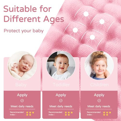 Yoofoss Hooded Baby Towels for Newborn 2 Pack 100% Muslin Cotton Baby Bath Towel with Hood for Babies, Infant, Toddler and Kids, Large 32x32Inch, Soft and Absorbent Newborn Essential