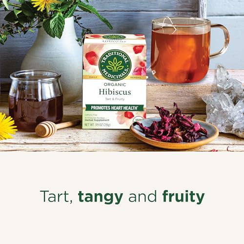 Traditional Medicinals Organic Hibiscus Herbal Tea, 16 Tea Bags (Pack Of 1)