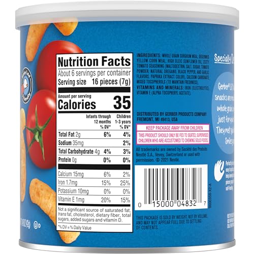 Gerber Snacks for Baby Lil Crunchies, Mild Cheddar, 1.48 Ounce (Pack of 6)