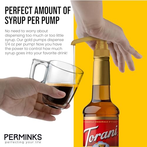 Torani and DaVinci Compatible Syrup Pumps (Set of 2)- fits bottles (25.4 oz-750ml)