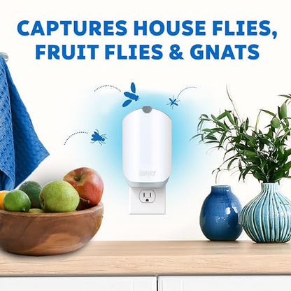 Zevo Flying Insect Trap, Fly Trap, Fruit Fly Trap (2 Plug-in Bases + 2 Refill Cartridges)