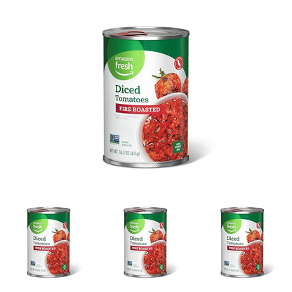 Amazon Fresh, Fire Roasted Diced Canned Tomatoes, 14.5 Oz (Previously Happy Belly, Packaging May Vary)