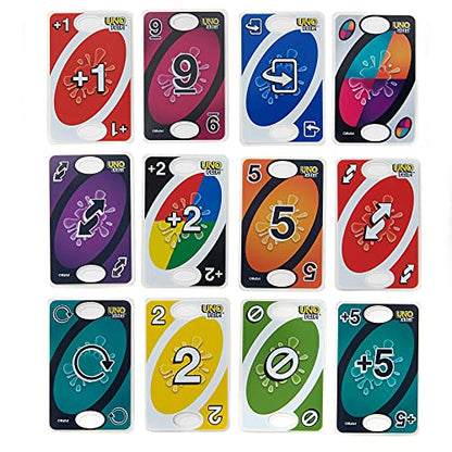 Mattel Games UNO Flip! Splash Card Game for Kids, Adults & Game Night with Water-Resistant Double-Sided Cards