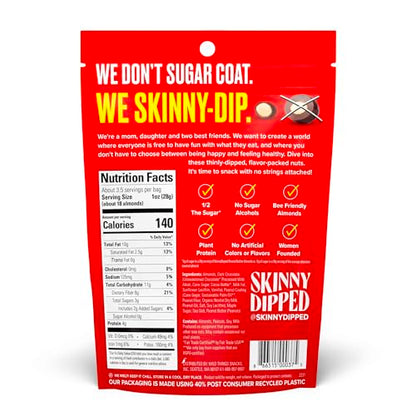 SkinnyDipped Snack Attack Minis Almond Variety Pack, Healthy Snack, Plant Protein, Gluten Free, 0.46 oz Mini Bags, Pack of 25