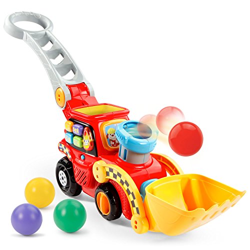 VTech Pop-a-Balls Push & Pop Bulldozer,Yellow