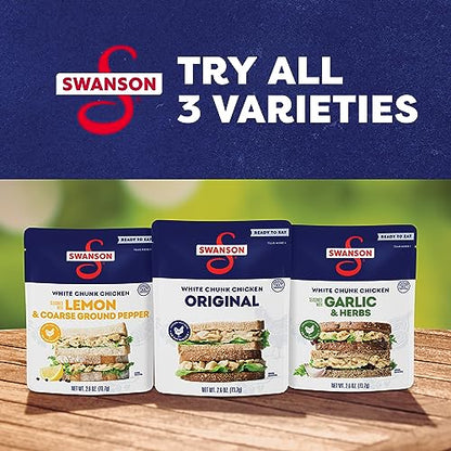 Swanson White Premium Chunk Canned Chicken Breast in Water, Fully Cooked Chicken, 4.5 OZ Can (Pack of 4)