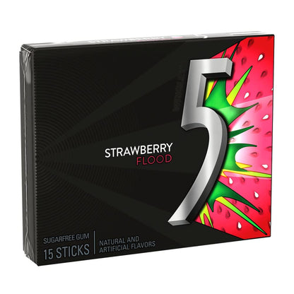 5 GUM Peppermint Cobalt Sugar Free Chewing Gum Bulk, 15 Sticks (Pack of 10)