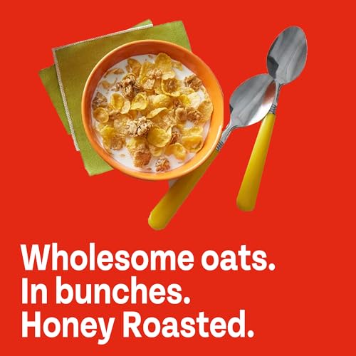 Honey Bunches of Oats with Strawberries Breakfast Cereal, Strawberry Cereal with Oats and Granola Clusters, 11 OZ Box