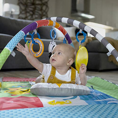 Baby Einstein 4-in-1 Kickin' Tunes Music and Language Play Gym and Piano Tummy Time Activity Mat