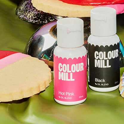 Colour Mill Oil-Based Food Coloring, 20 Milliliters Each of 6 Colors: Baby Blue, Navy, Royal, Sky Blue, Teal and Tiffany