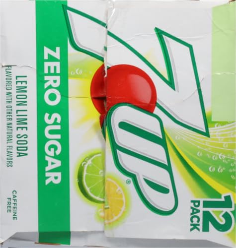 7UP Zero Sugar Lemon Lime Soda, 12 fl oz cans (Pack of 12)