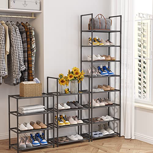 Z&L HOUSE 8 Tier Shoe Rack Narrow, Sturdy Shoe Rack Tall Store 16-20 Pairs of Shoes, Stackable Shoe Shelf for Closet Entryway to Increase The Use of Space