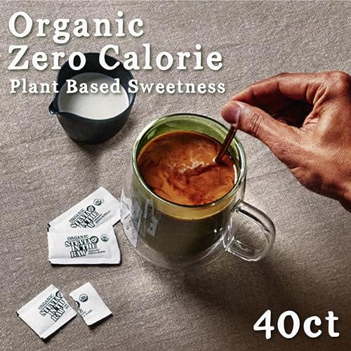 Stevia In The Raw Organic Stevia Sweetener Packets, 300 Ct, Zero Calorie Stevia Sugar Substitute Packets, No Erythritol or Artificial Flavors, USDA Organic, Non-GMO Project Verified, Vegan