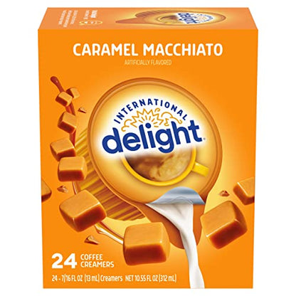 International Delight Coffee Creamer Singles, Sweet & Creamy, Shelf Stable Flavored Creamer, 24 Ct, 16 FL Oz, Pre-Portioned Creamers