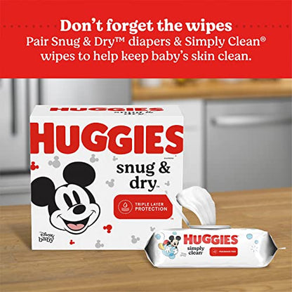 Huggies Size 2 Diapers, Snug & Dry Baby Diapers, Size 2 (12-18 lbs), 100 Count, Packaging May Vary