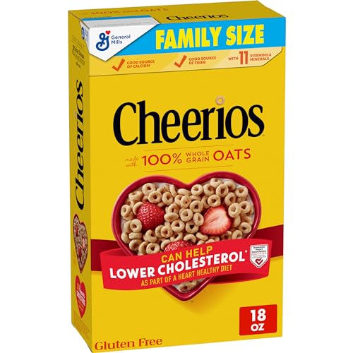 Cheerios Cereal, Limited Edition Happy Heart Shapes, Heart Healthy Cereal With Whole Grain Oats, Giant Size, 20 oz