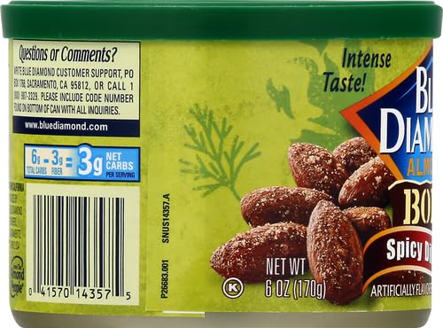 Blue Diamond Almonds Sriracha Flavored Snack Nuts, 6 Oz Resealable Can (Pack of 1)