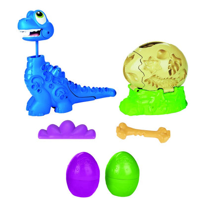 Play-Doh Dino Crew Growin' Tall Bronto, Dinosaur Toys for Kids 3-5 with 2 Eggs