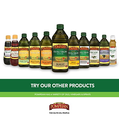 Pompeian Robust Extra Virgin Olive Oil, First Cold Pressed, Full-Bodied Flavor, Perfect for Salad Dressings & Marinades, 68 FL. OZ.