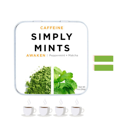 Natural Breath Mints by Simply Gum | Peppermint | Pack of Six (180 Pieces Total) | Breath Freshening, Vegan, Non-GMO, Nothing Artificial