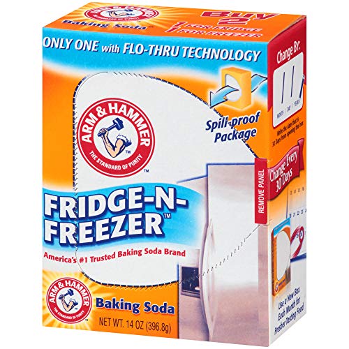 Arm & Hammer Baking Soda Fridge-n-Freezer Odor Absorber, Orange 14 oz, Pack of 12