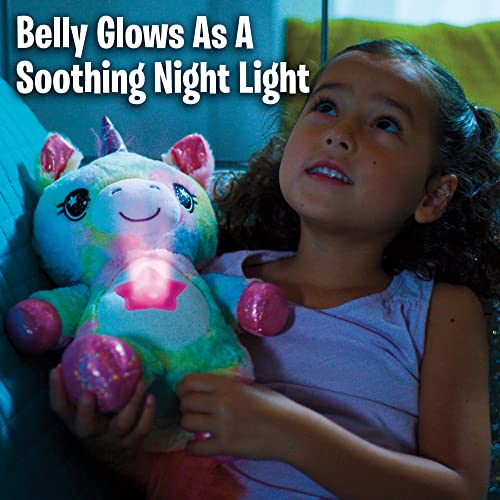 Ontel Star Belly Dream Lites, Stuffed Animal Night Light, Magical Pink and Purple Unicorn - Projects Glowing Stars & Shapes in 6 Gentle Colors, As Seen on TV