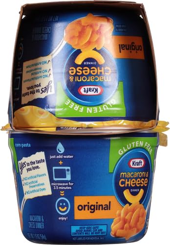 Kraft Gluten Free Original Mac & Cheese Macaroni and Cheese Dinner, 4 ct Pack, 1.9 oz Cups