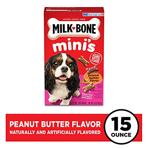 Milk-Bone Peanut Butter Flavor Dog Treats for Small Dogs, 7 Pound, Crunchy Texture Helps Freshen Breath