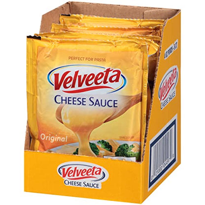 Velveeta Original Cheese Sauce, 12 Ounce bag contains 3-4 Ounce pouches