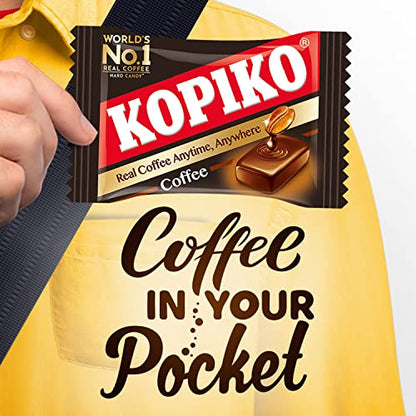 Kopiko Coffee & Cappuccino Candy Variety Pack – Your Pocket Coffee Collection for Every Occasion - Hard Candy Made from Indonesia’s Coffee Beans — Real Coffee Extract (Pack of 2)