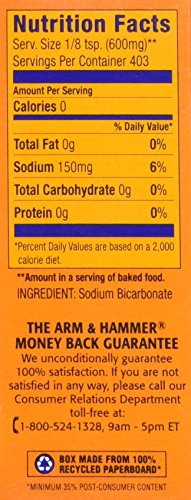 Arm & Hammer Baking Soda Fridge-n-Freezer Odor Absorber, Orange 14 oz, Pack of 12