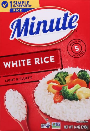 Minute White Rice, Instant White Rice for Quick Dinner Meals, 72-Ounce Box