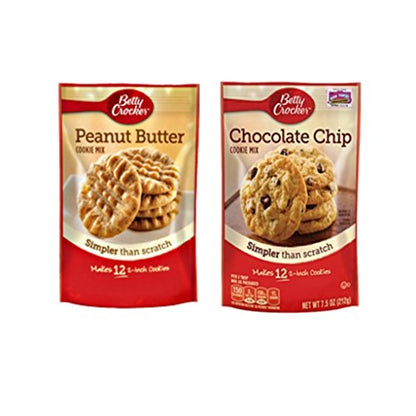 Betty Crocker Peanut Butter Cookie Mix, Makes twelve (12) 2-inch Cookies, 7.2 oz.