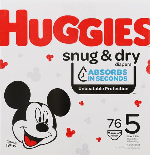 Huggies Size 2 Diapers, Snug & Dry Baby Diapers, Size 2 (12-18 lbs), 100 Count, Packaging May Vary