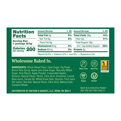 Nature's Bakery Fig Bar, Apple Cinnamon, 2 oz