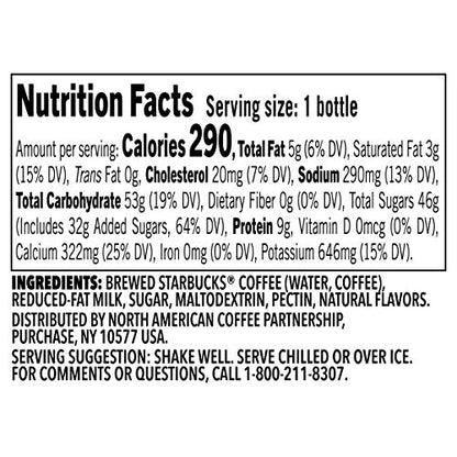 Starbucks Frappuccino Coffee Drink, Mocha, 13.7 fl oz Bottles (12 Pack)