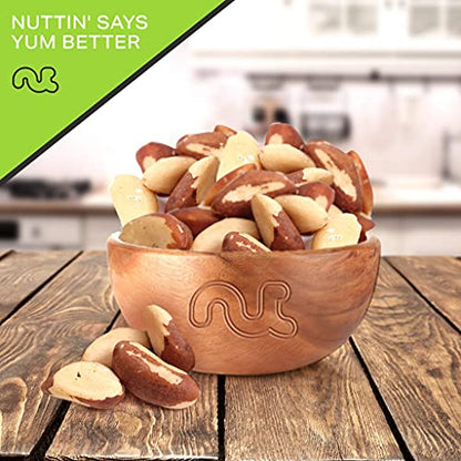 NUT CRAVINGS - Raw Brazil Nuts, Unsalted, No Shell, Whole, (16oz - 1 LB) Bulk Nuts Packed Fresh in Resealable Bag - Kosher Healthy Snack, Natural Keto Vegan -