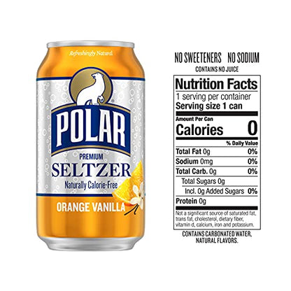 Polar Seltzer Water Original, 12 fl oz cans, 18 pack