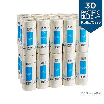 Georgia-Pacific Blue Select 2-Ply Perforated Paper Towel Rolls, 27385, 85 Sheets Per Roll, 30 Rolls Per Case